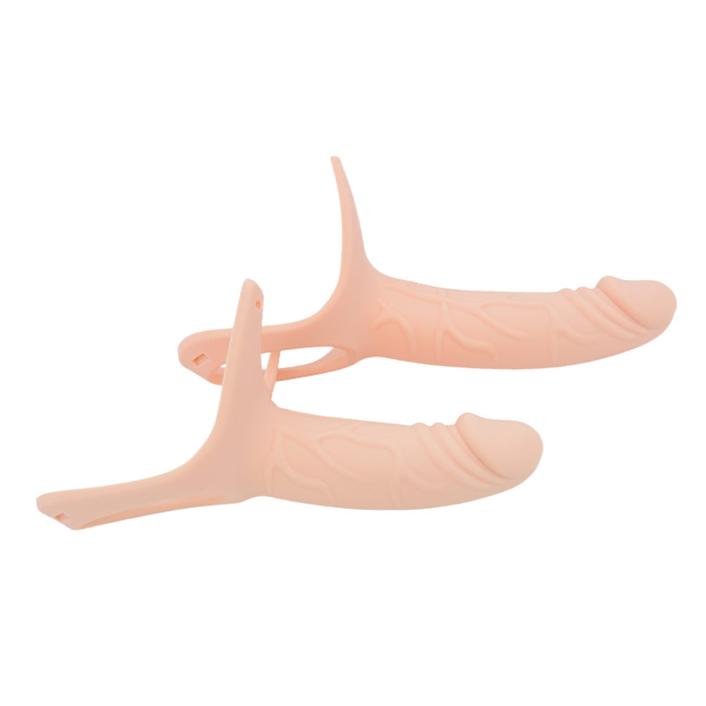 5 inch Hollow Strap On Dildo Flesh Color Cock