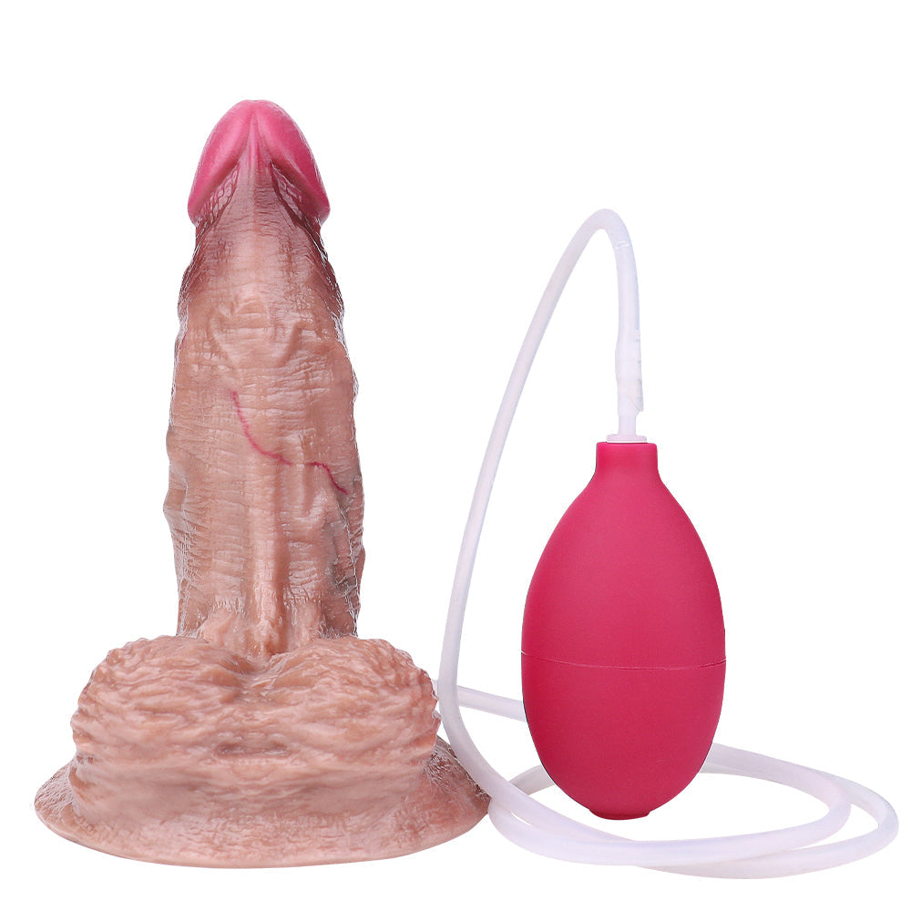 Realistic Silicone Ejaculating Dildo With Balls