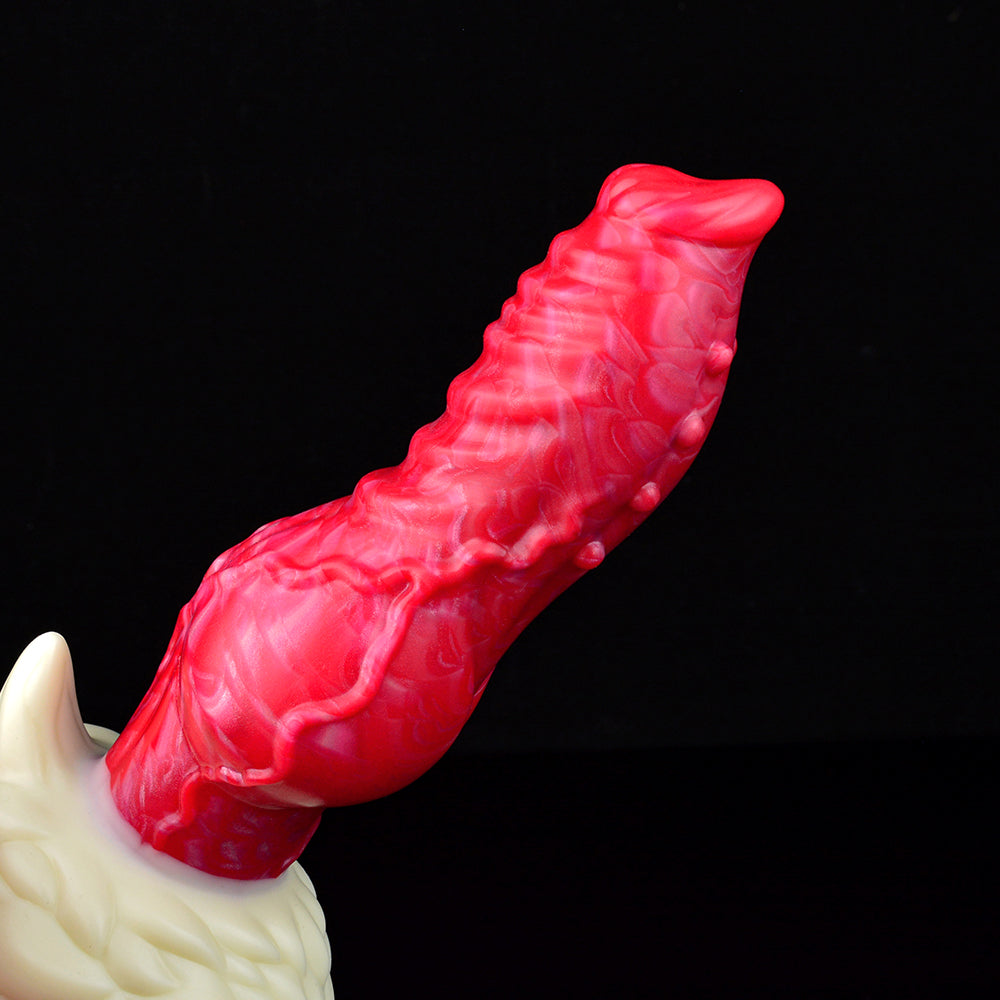 7 Inch Red Knot Spiked Dog Dildo