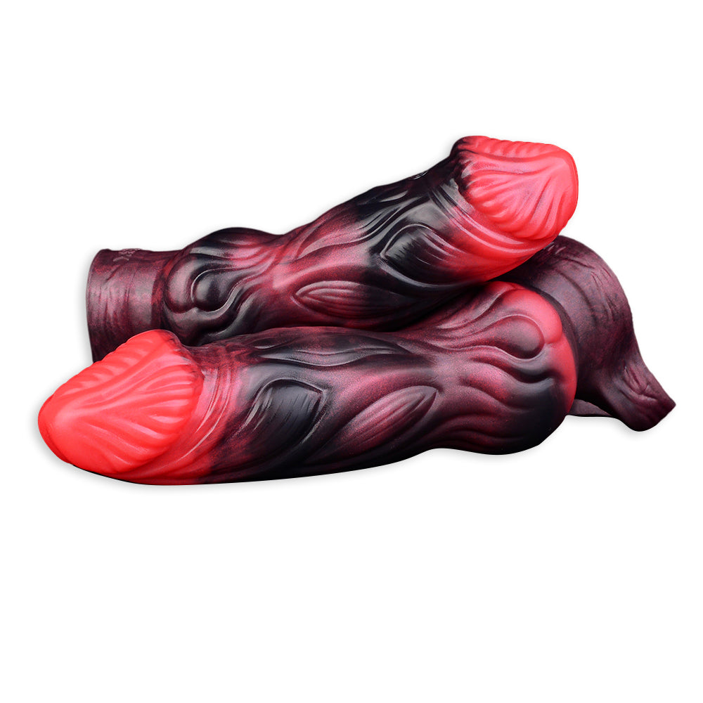 7 Inch Silicone Hellfire Vibrating Penis Sleeve