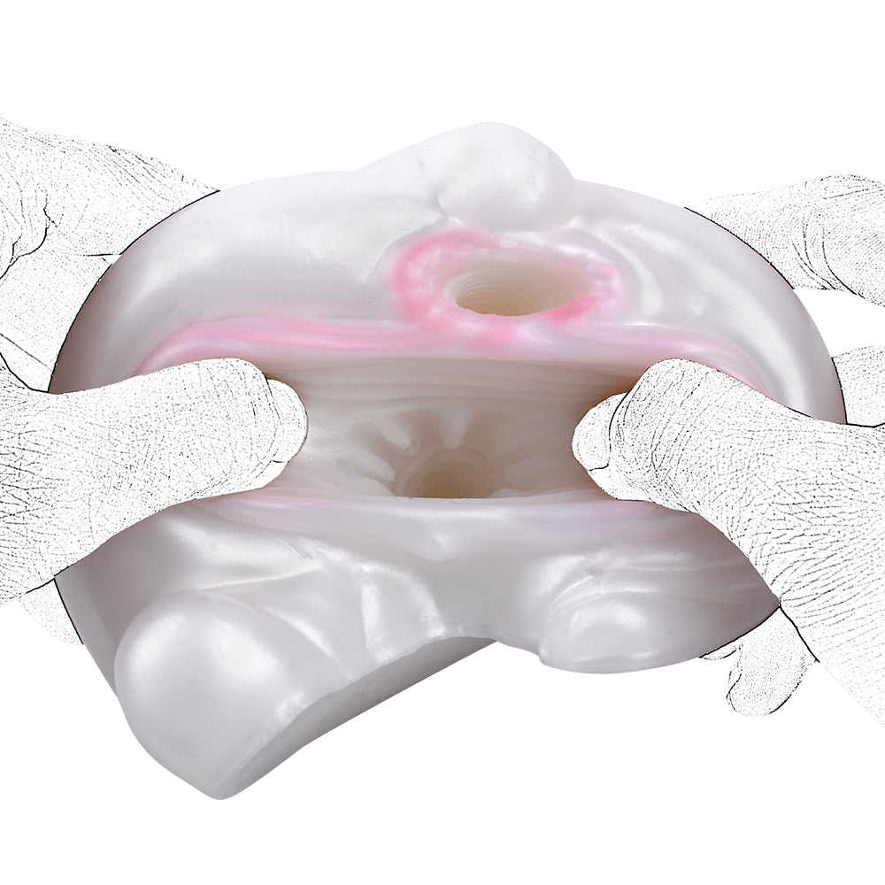 White Pig Silicone Fantasy Vibrating Pocket Pussy