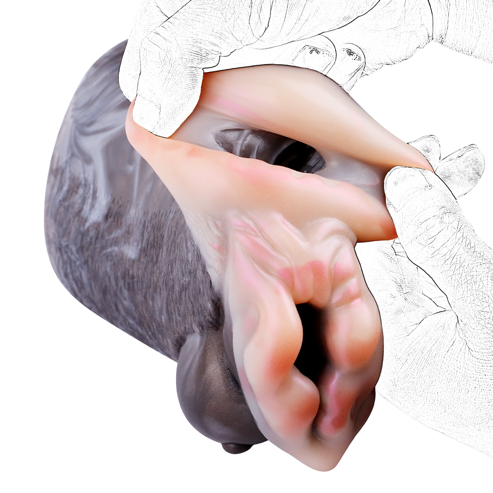 Lifelike Sheep Silicone Masturbation Pocket Pussy