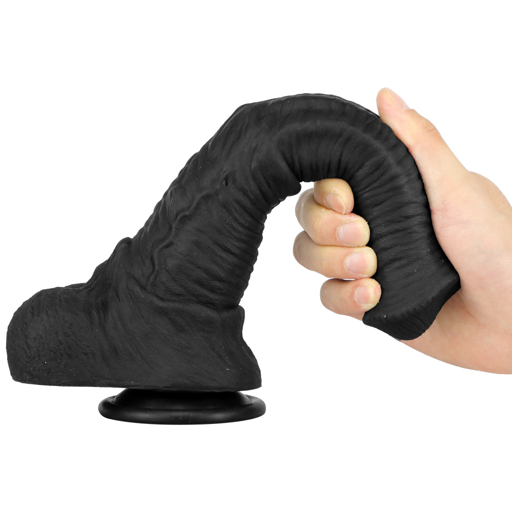 Black Hores Cock Three Size Silicone Dildo