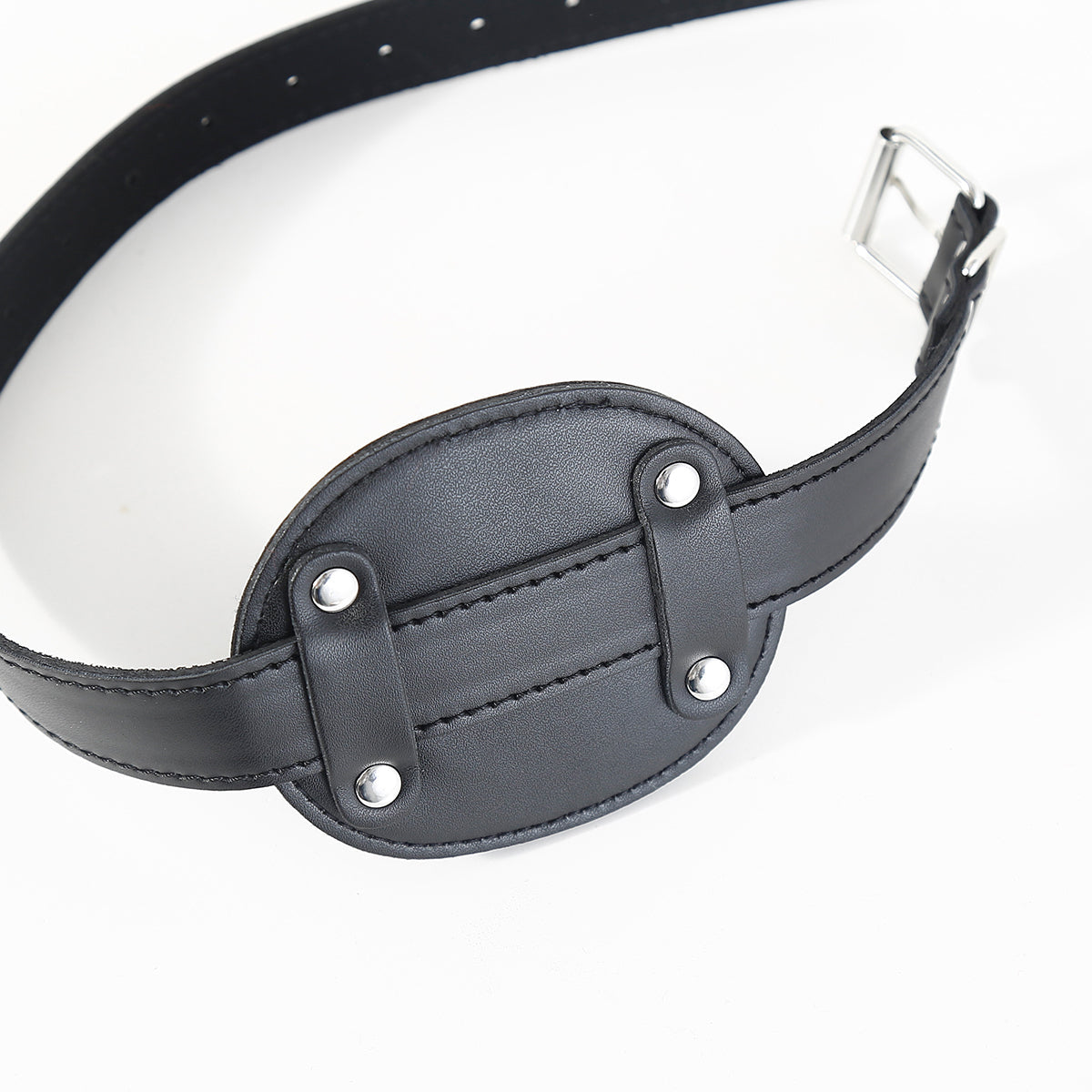 BDSM Adjustable Leather Training Dildo Gag