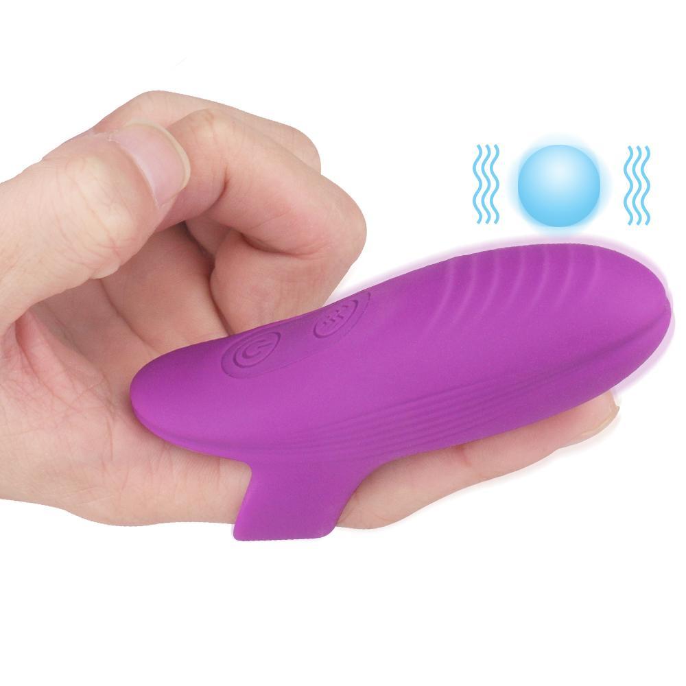 Usb Charge Soft Silicone Finger Vibrator Purple