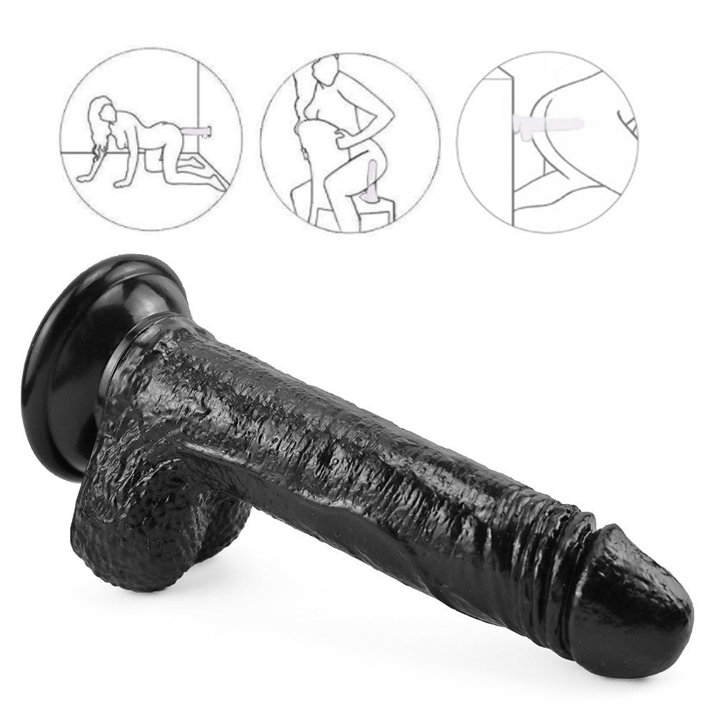 7 Inch Cock Suction Cup Black Dildo