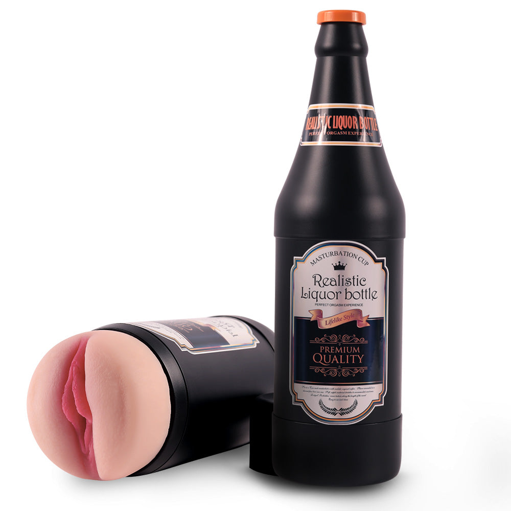 Masturbateur pour hommes avec déguisement de vagin portable à bière