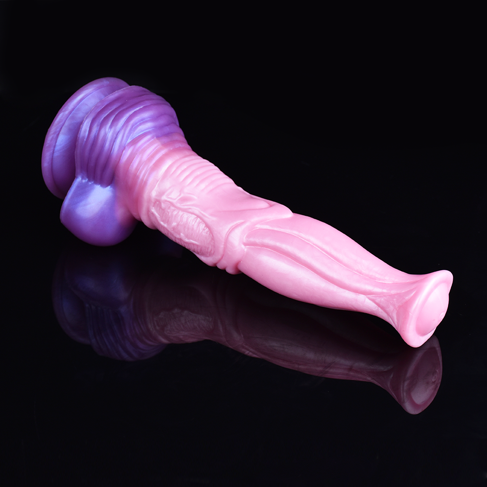 9 Inch Purple Suction Cup Pink Horse Dildo