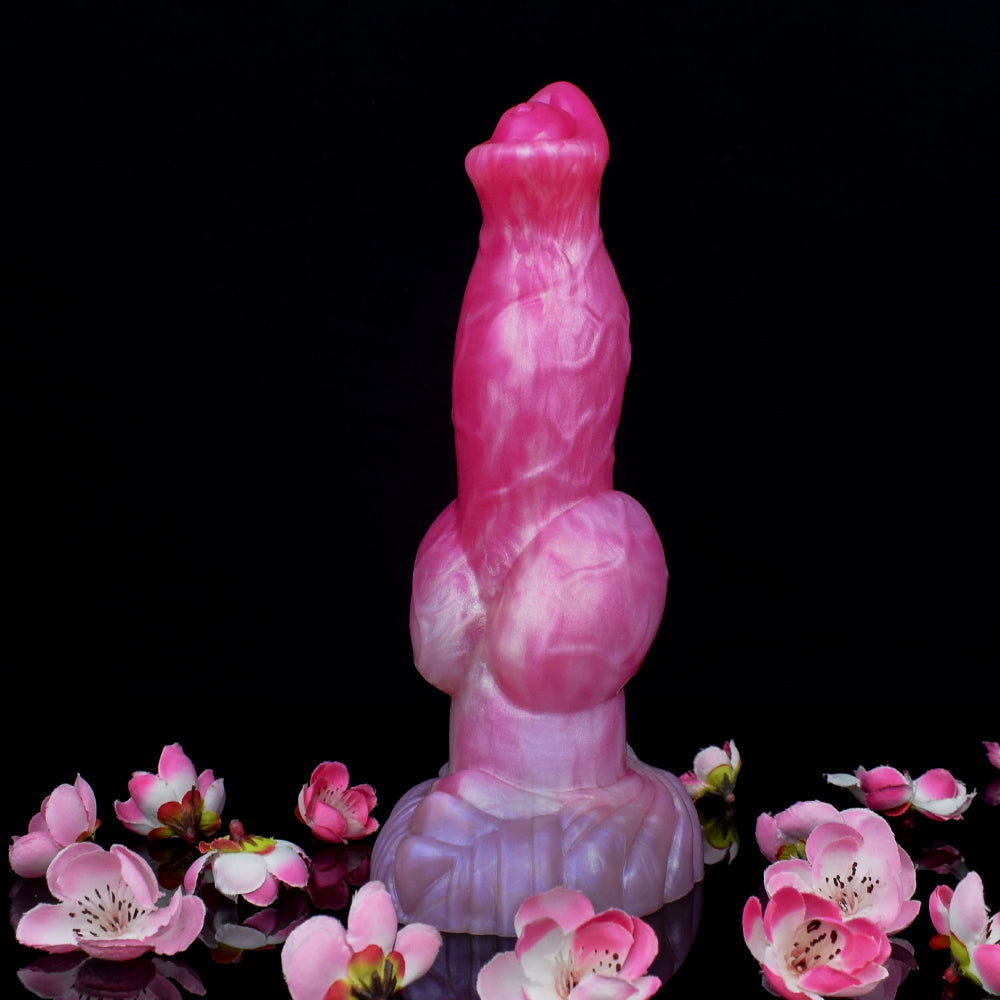 8 Inch Pink Knot Fantasy Dog Dildo