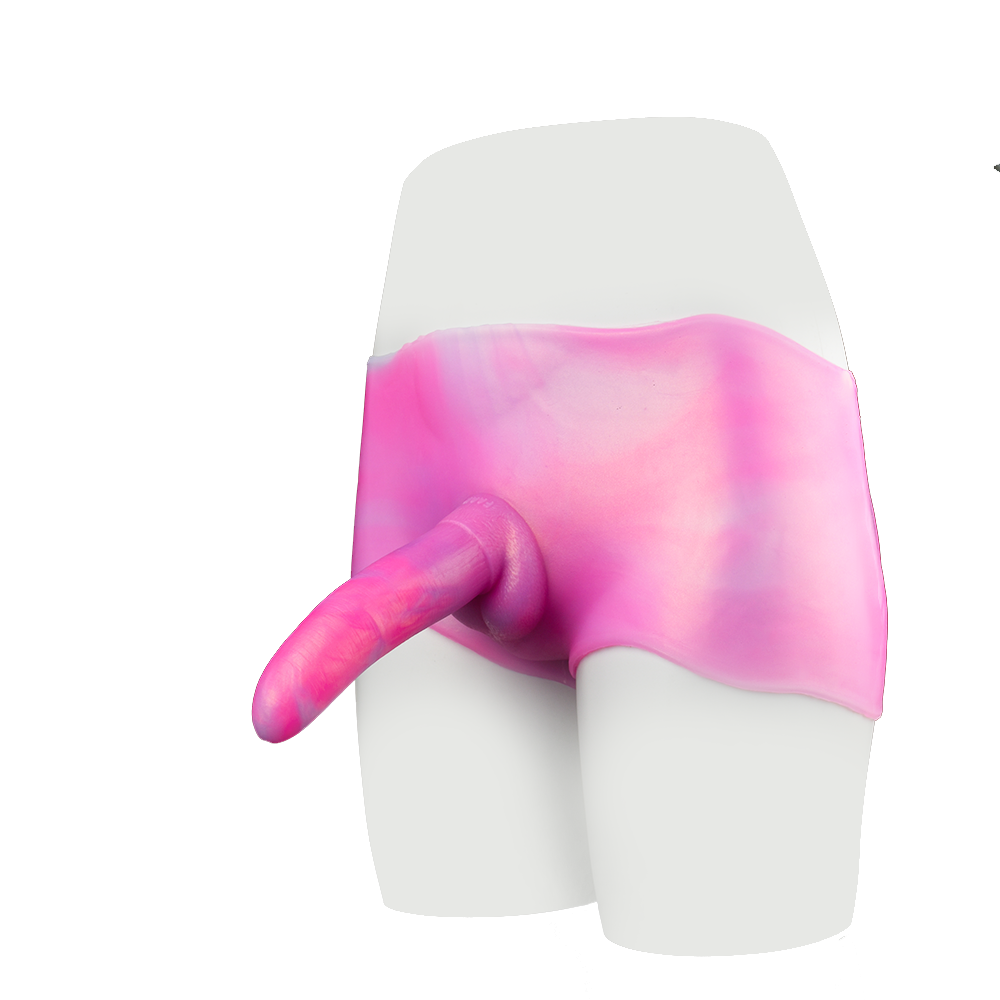 7 Inch Silicone Fantasy Smooth Dildo Panties