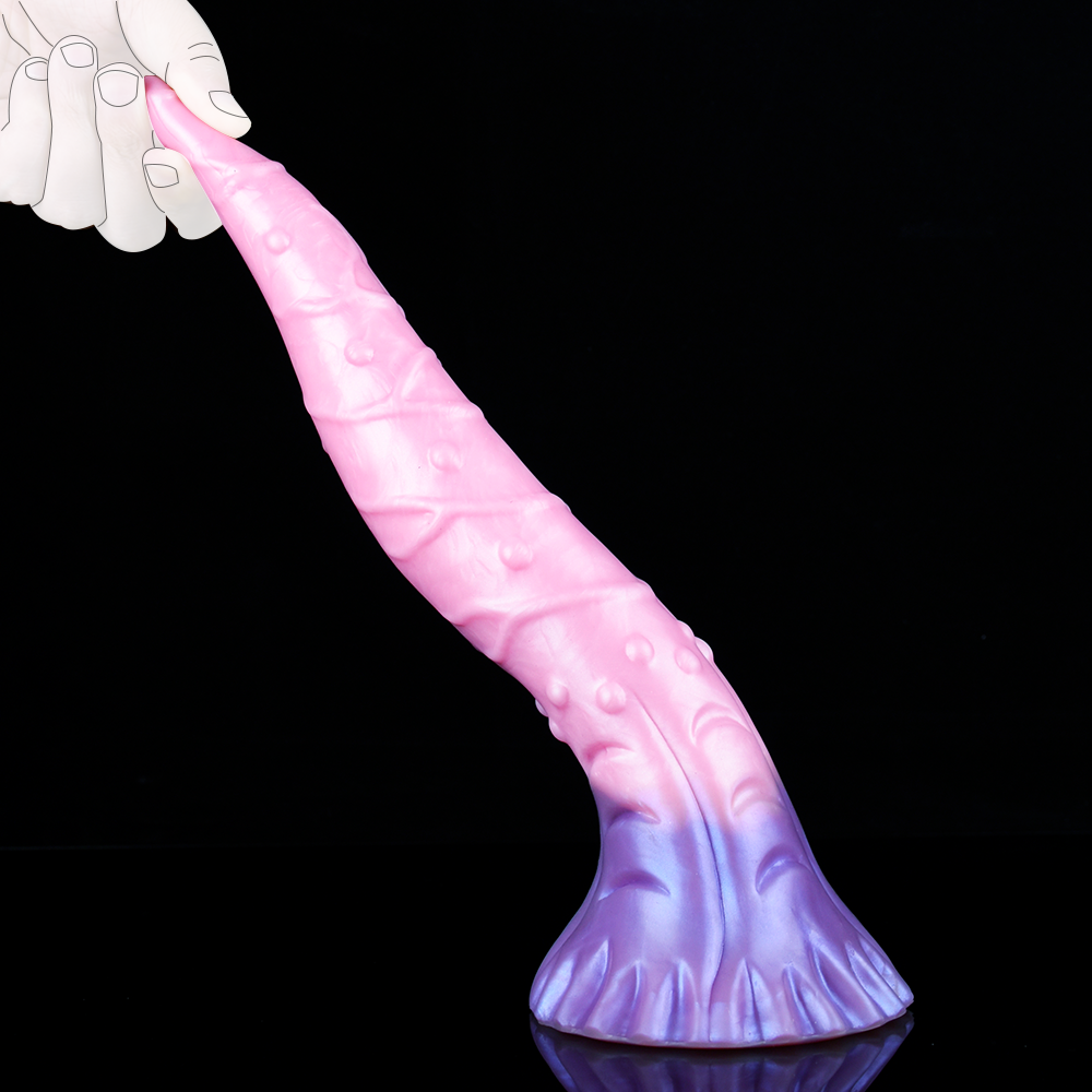 11 Inch Gradient Tail Fantasy Suction Tongue Dildo