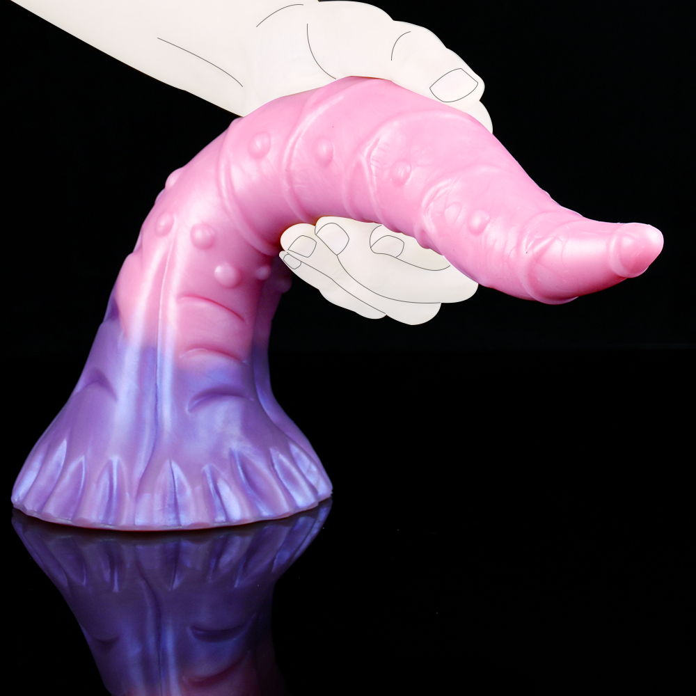 11 Inch Gradient Tail Fantasy Suction Tongue Dildo