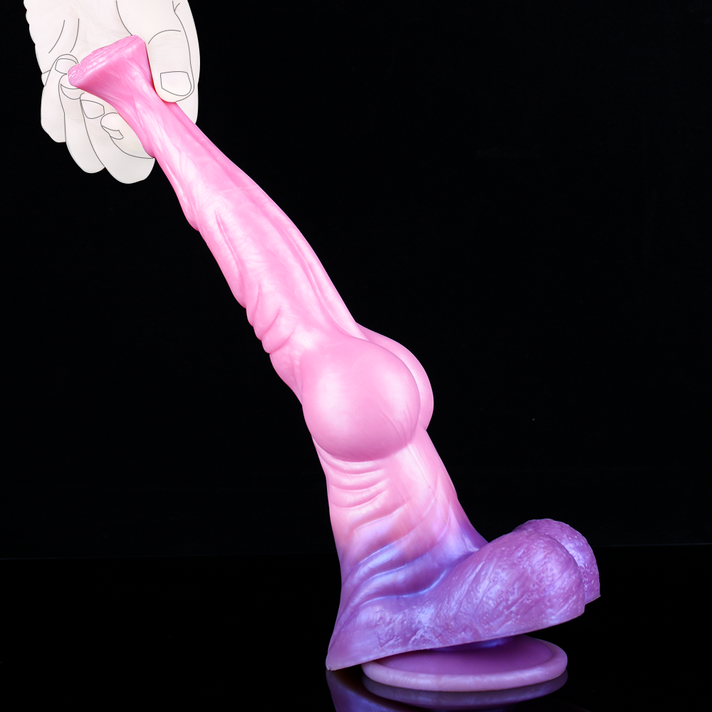 11 Inch Pink Silicone Knot Horse Dildo