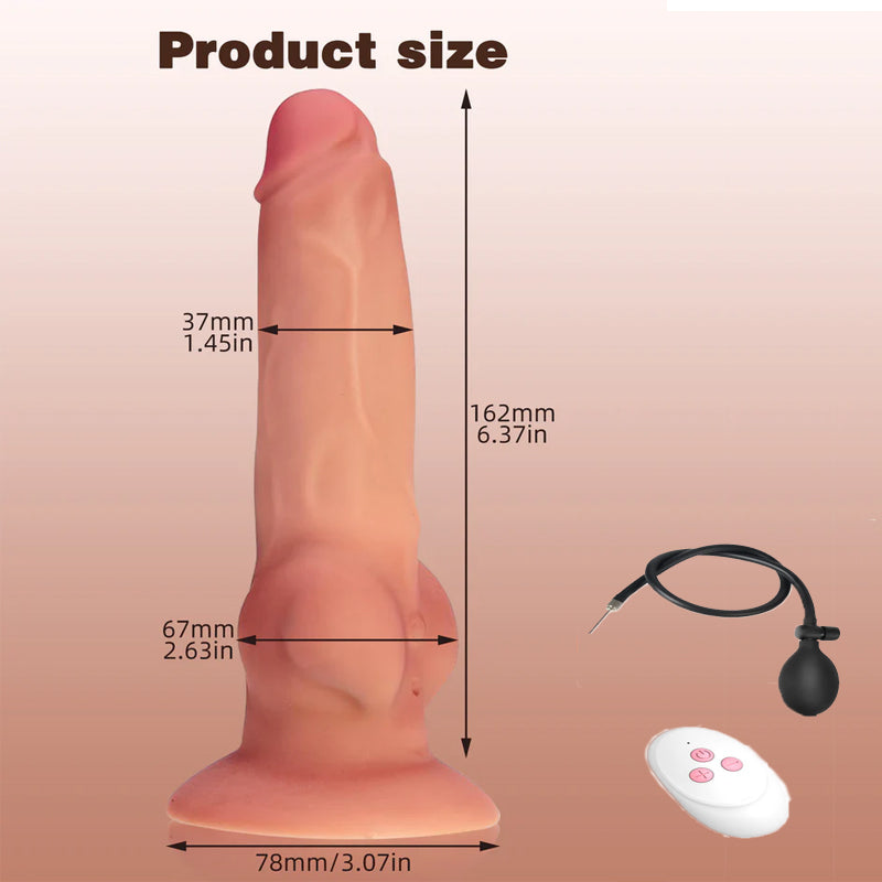 6 Inch Remote Control Vibrating Inflatable Dildo