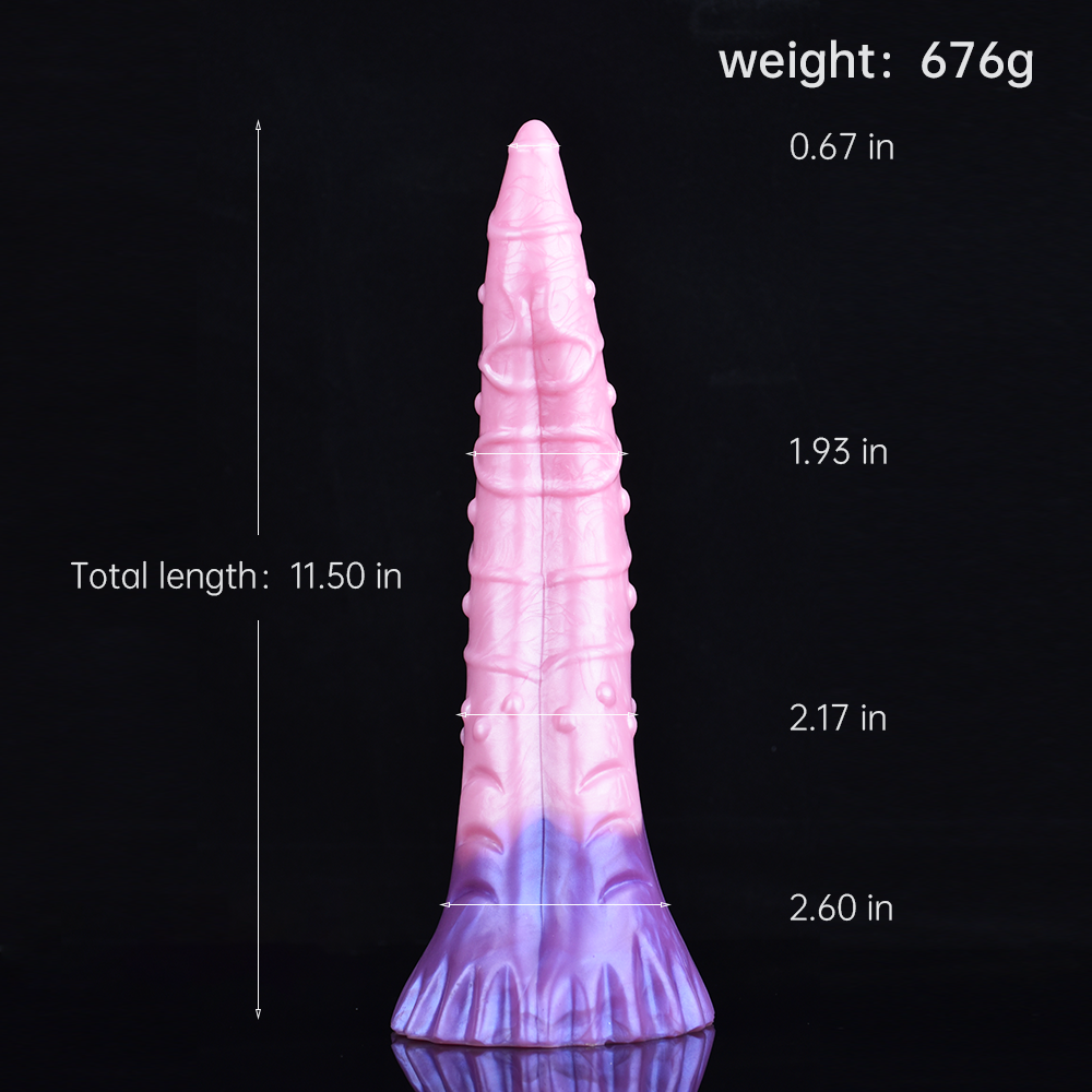 11 Inch Gradient Tail Fantasy Suction Tongue Dildo