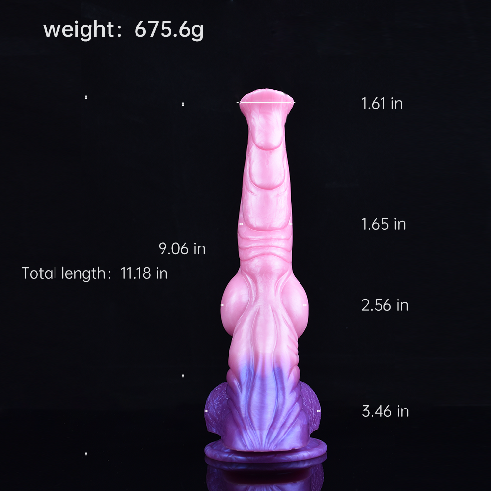 11 Inch Pink Silicone Knot Horse Dildo