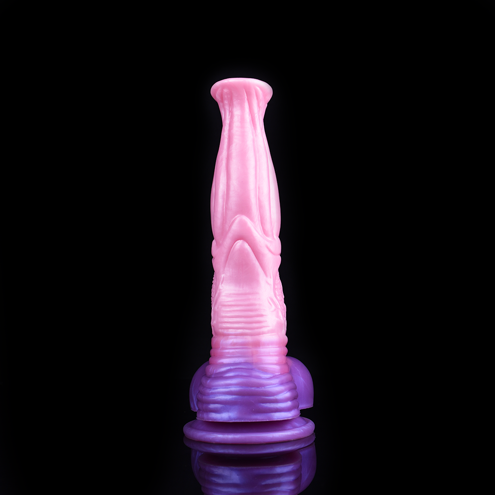 9 Inch Purple Suction Cup Pink Horse Dildo