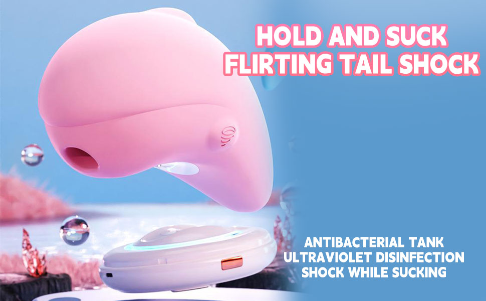 Small Delicate Dolphin Clit Sucking Vibrator—With disinfection chamber