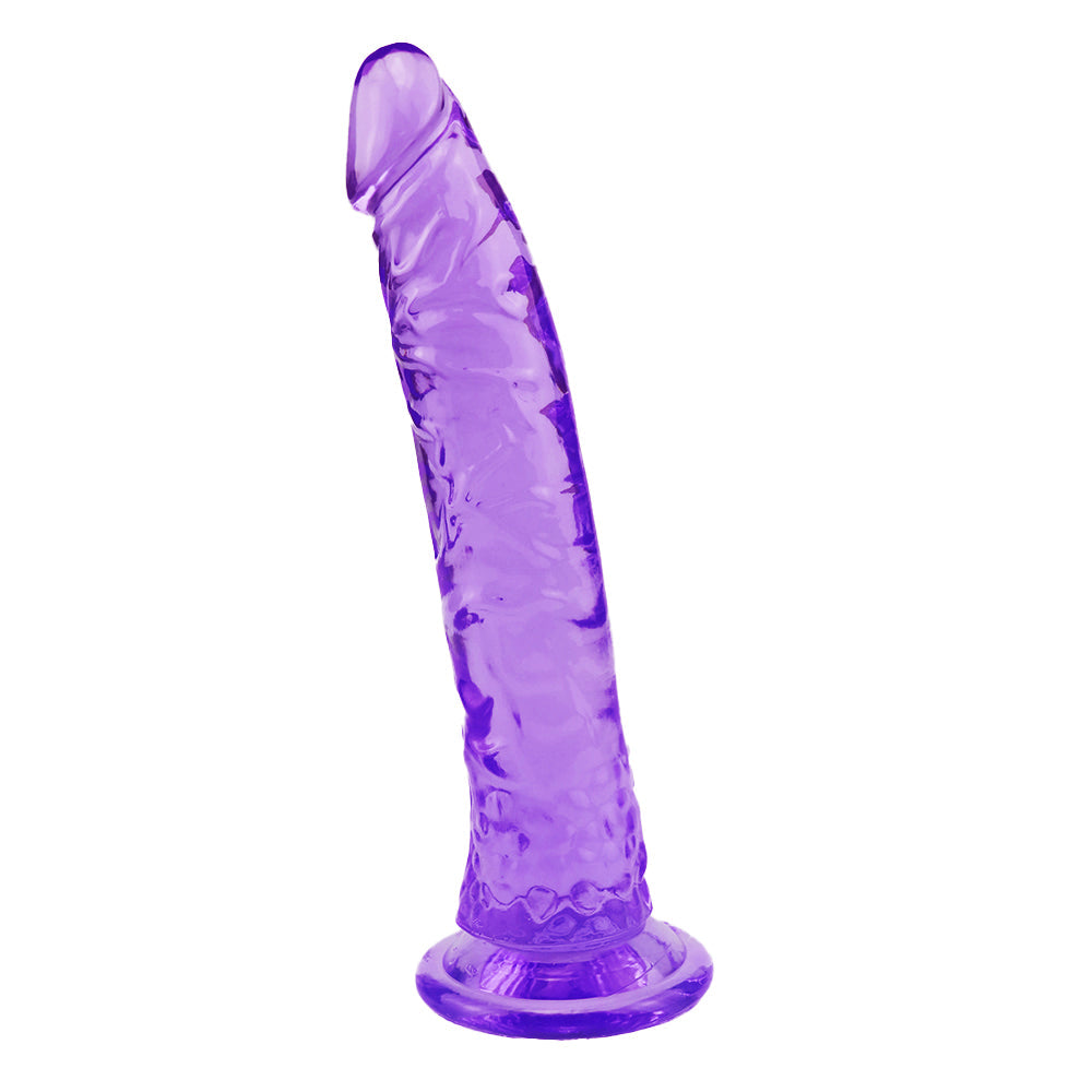 Purple Transparent 8 Inch Jelly Dildo