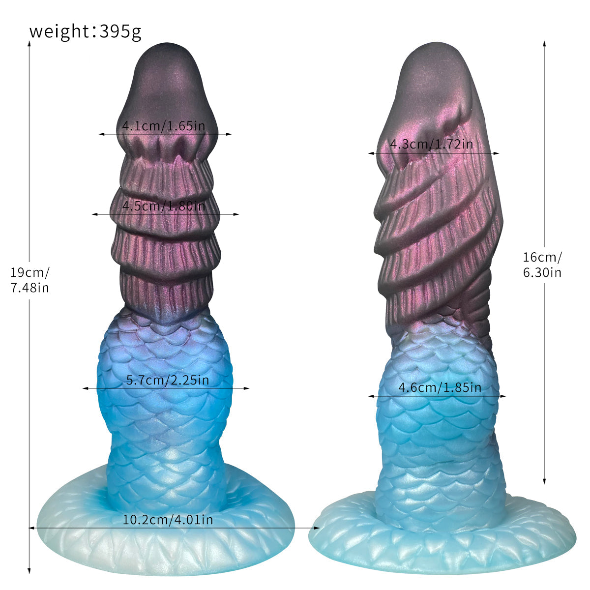 Dragon Scale Ribbed Fantasy Inflatable Dildo