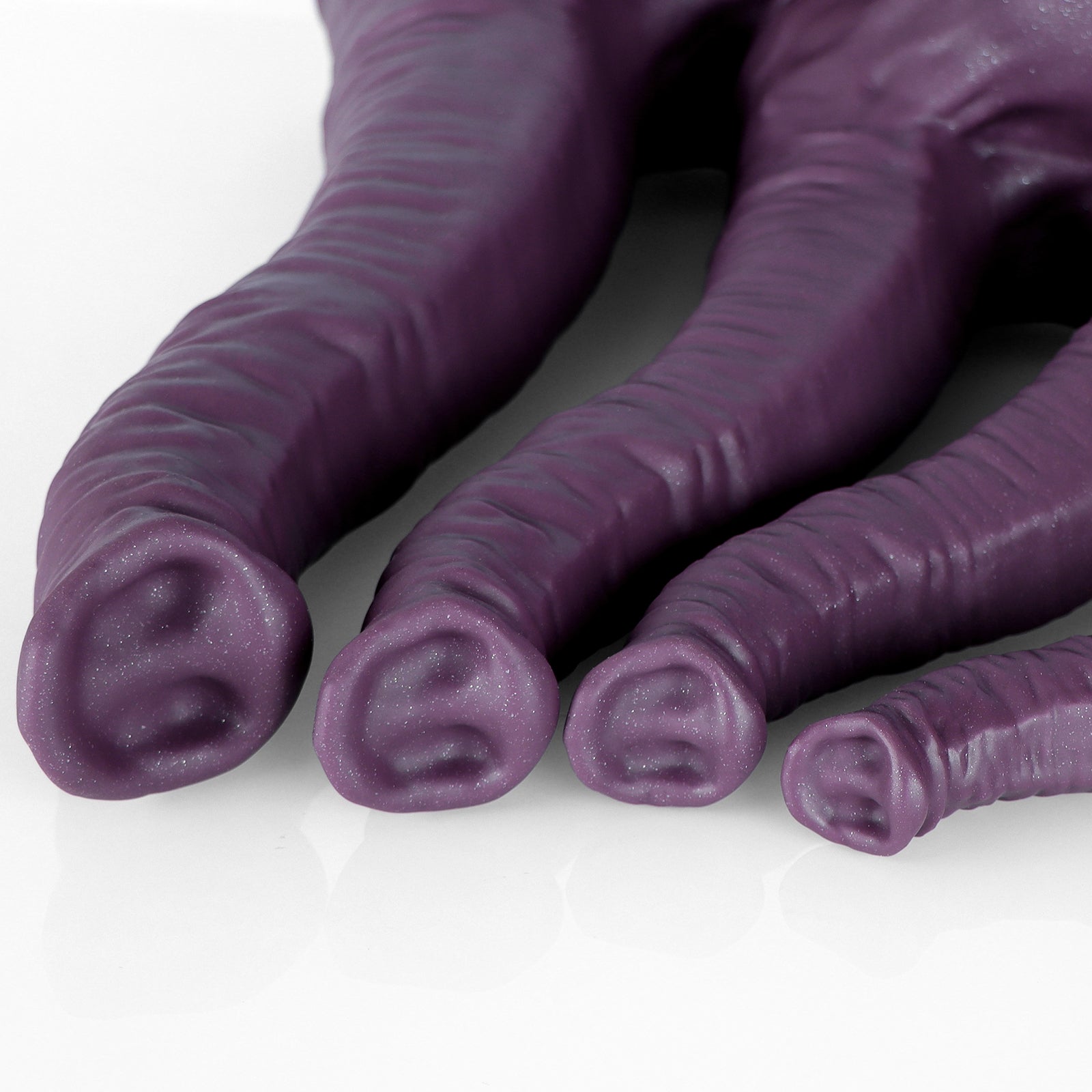 Purple Silicone Elephant Trunk Monster Dildo With Balls