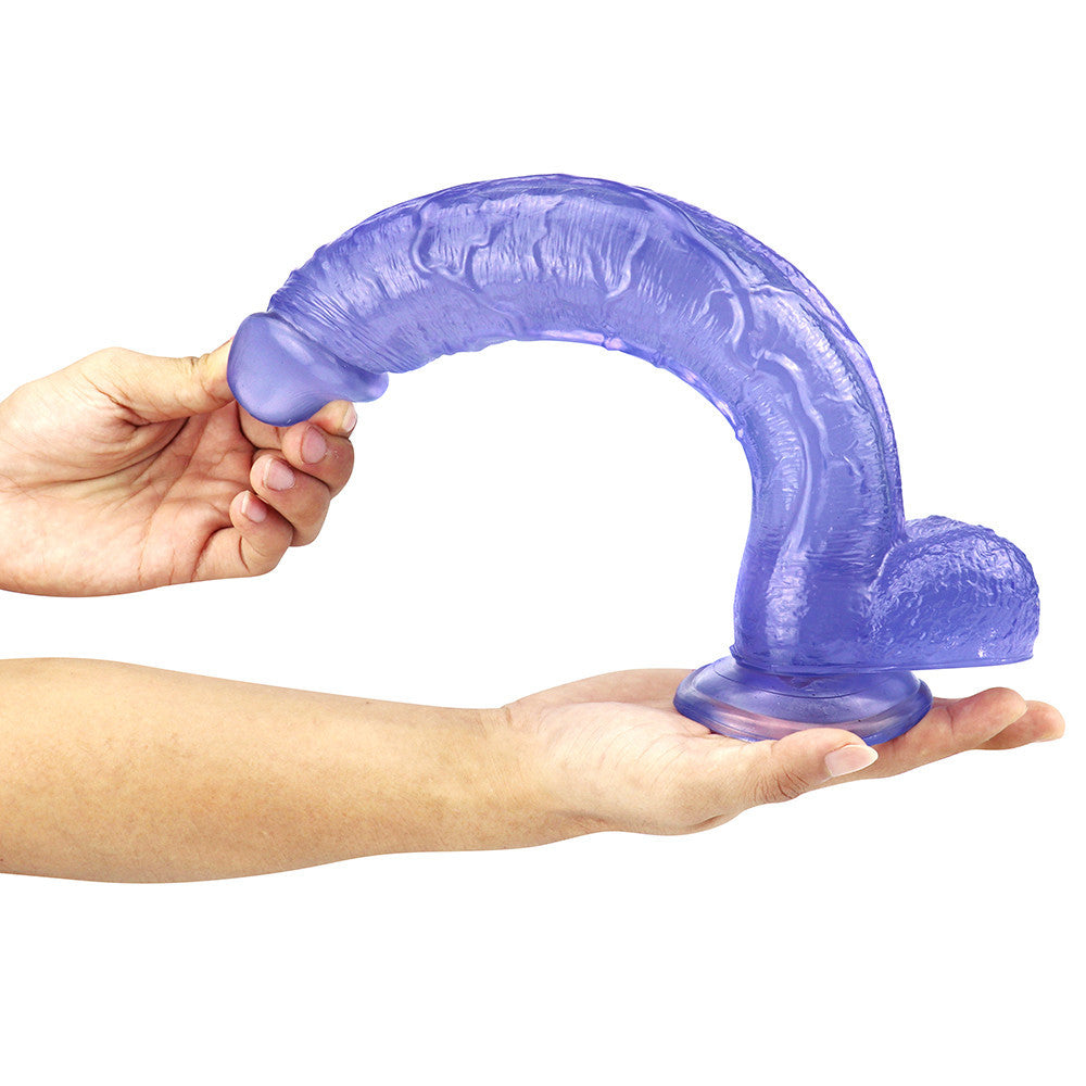 10 Inch Blue Clear Big Jelly Dildo