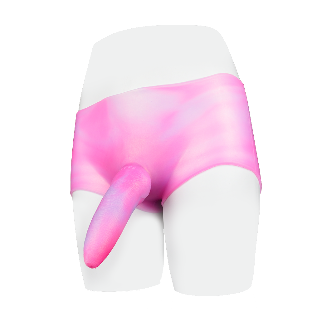 6 Inch Pink Fantasy Silicone Dildo Panties