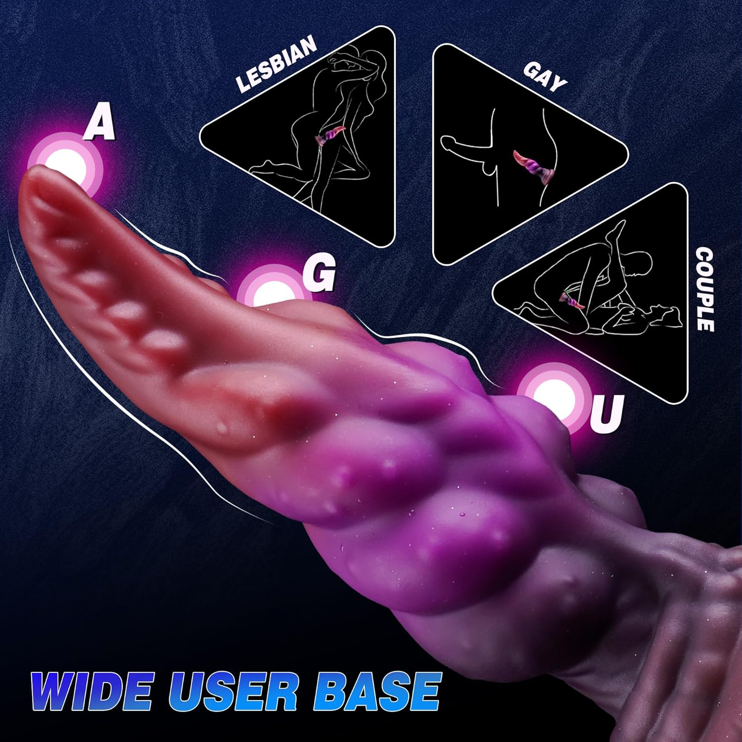 8 Inch Tapered Head Monster Dildo Butt Plug