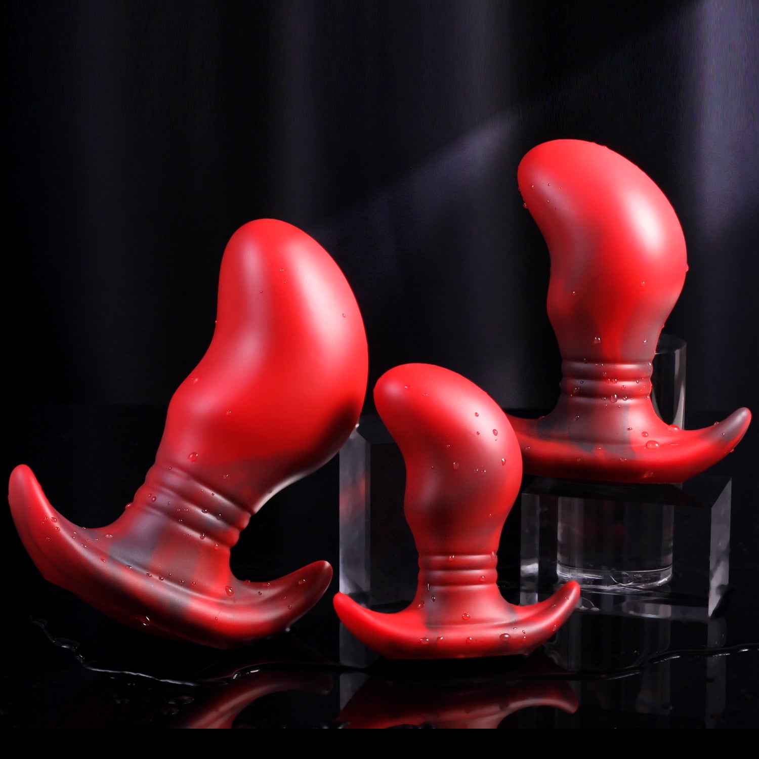 Red Silicone Ball Large Butt Plug