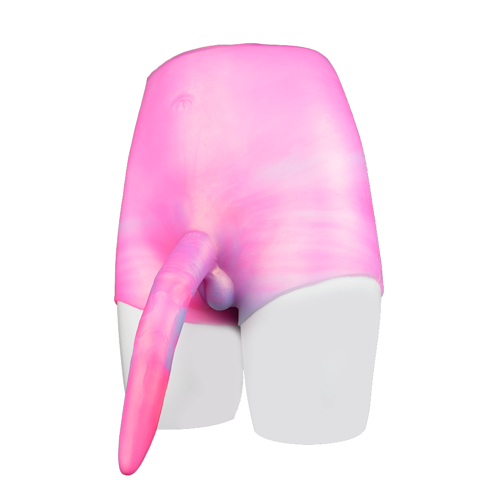 9 Inch Pink Deer Whip Fantasy Dildo Panties