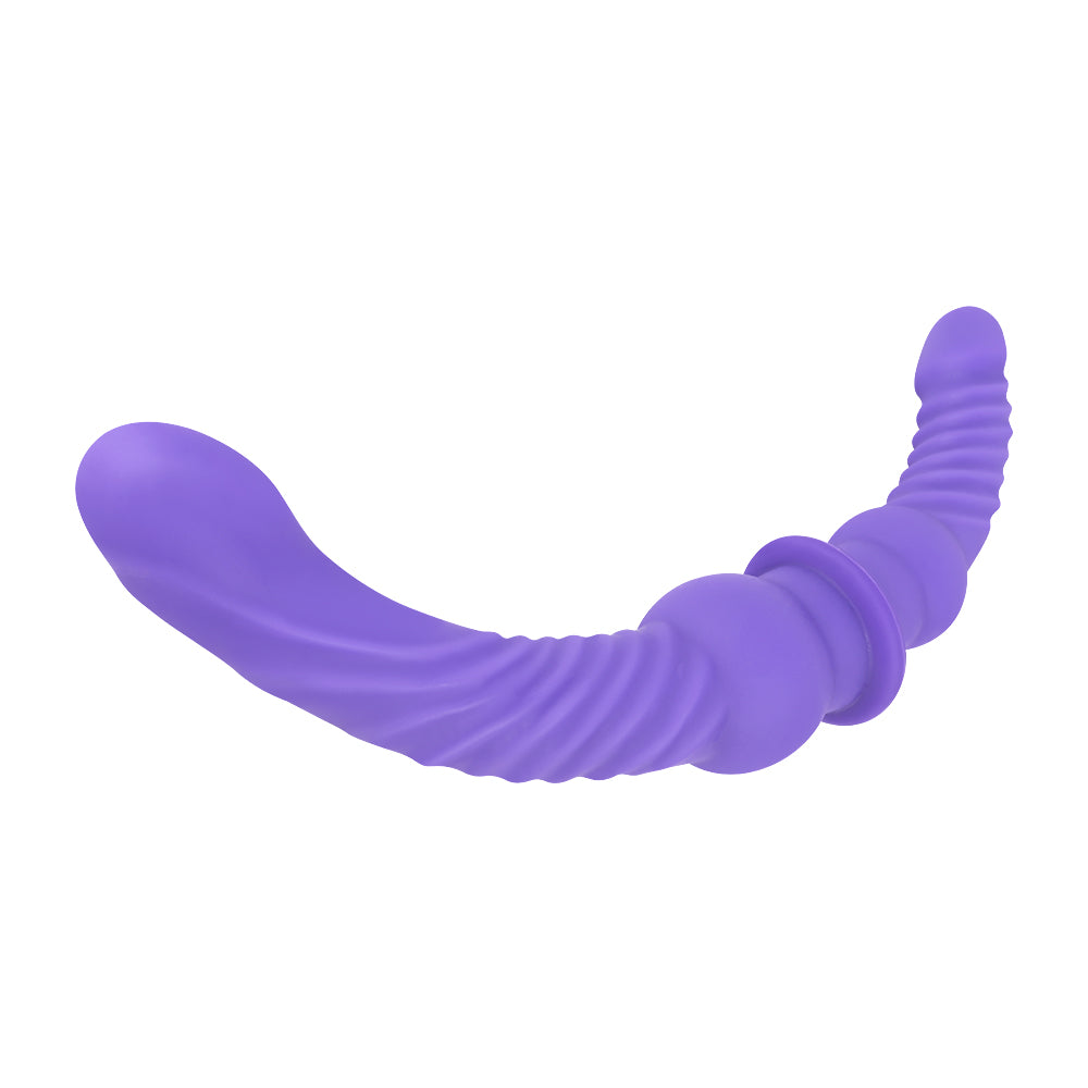 17 Inch Long Purple Knot Double Ended Dildo