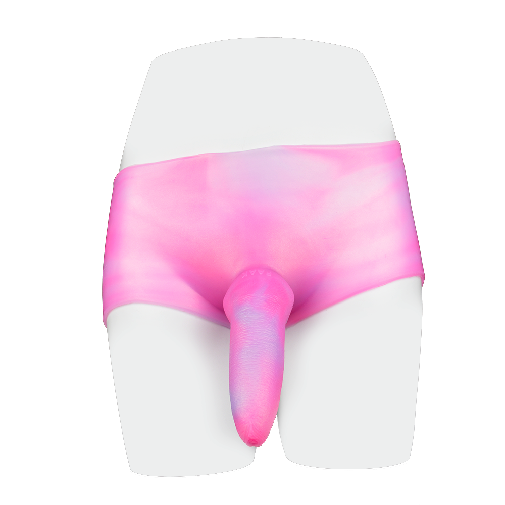 6 Inch Pink Fantasy Silicone Dildo Panties