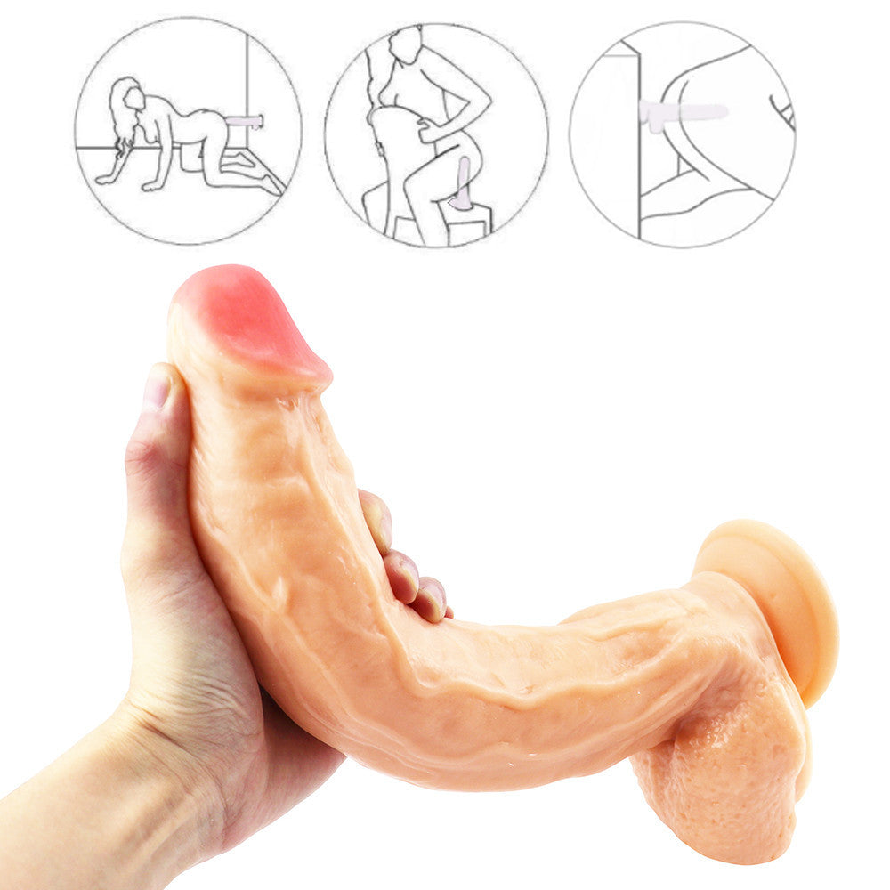 12 Inch Realistic Textured Thick Dildo