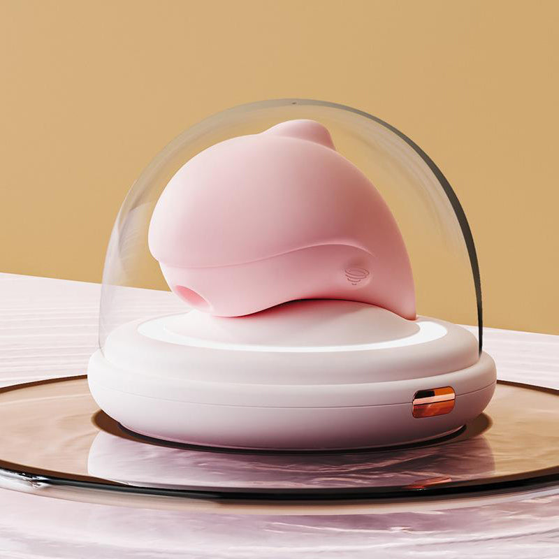Small Delicate Dolphin Clit Sucking Vibrator—With disinfection chamber