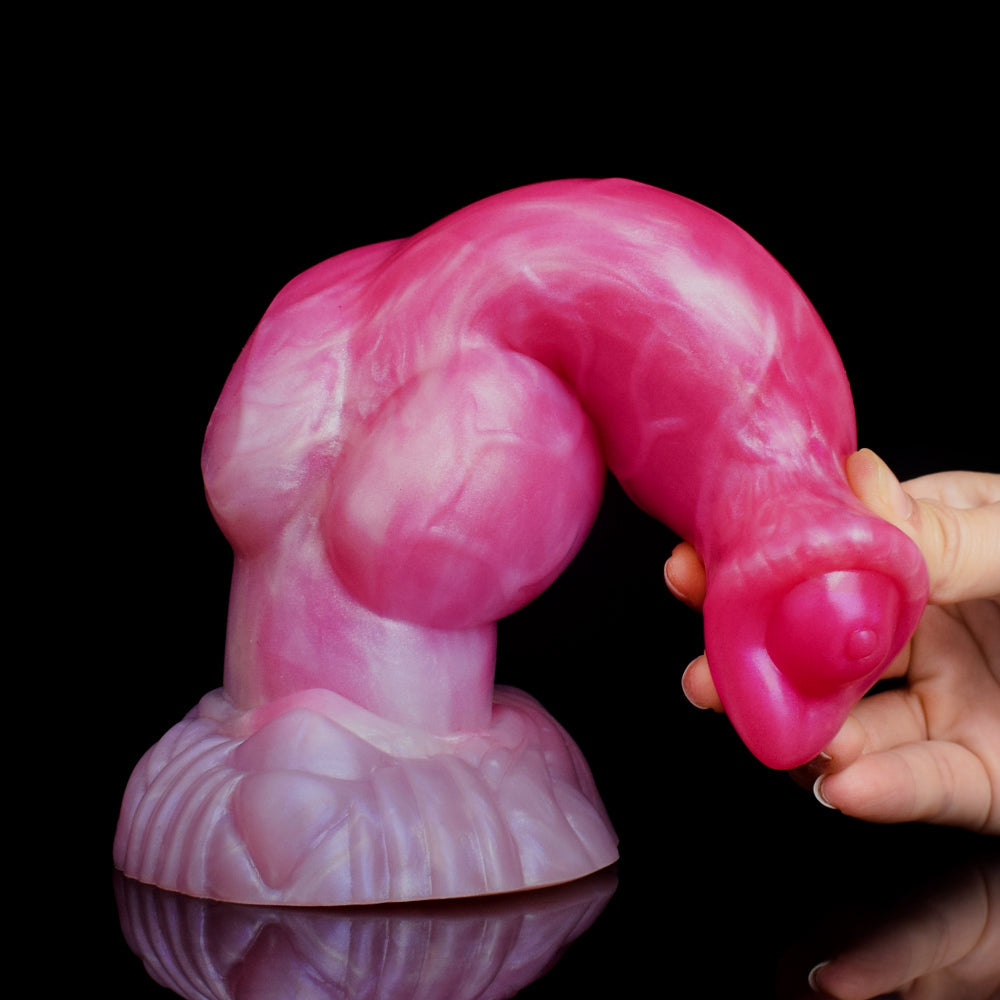 8 Inch Pink Knot Fantasy Dog Dildo