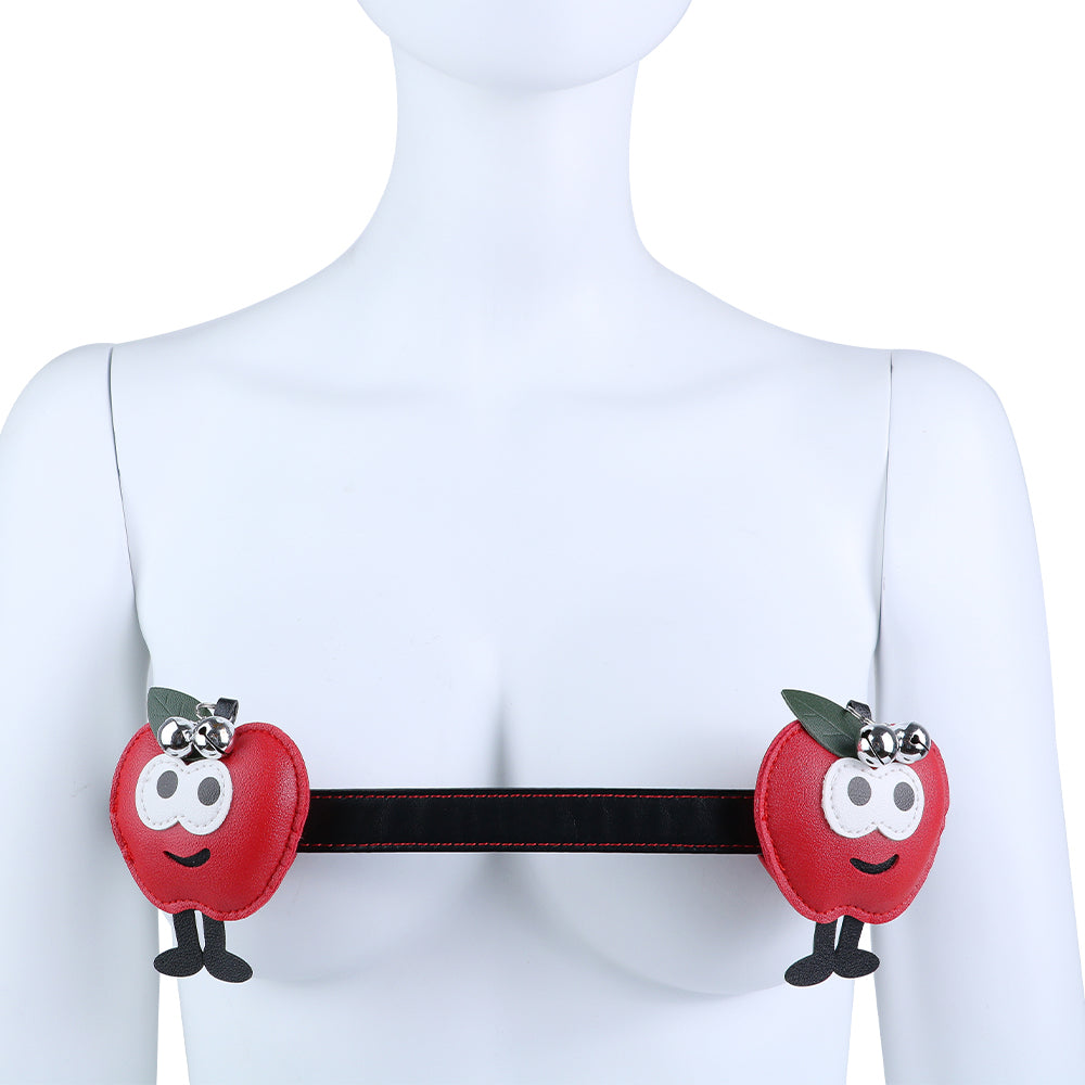 Red Apple Christmas Limited Edition Nipple Clamps with Chest Strap