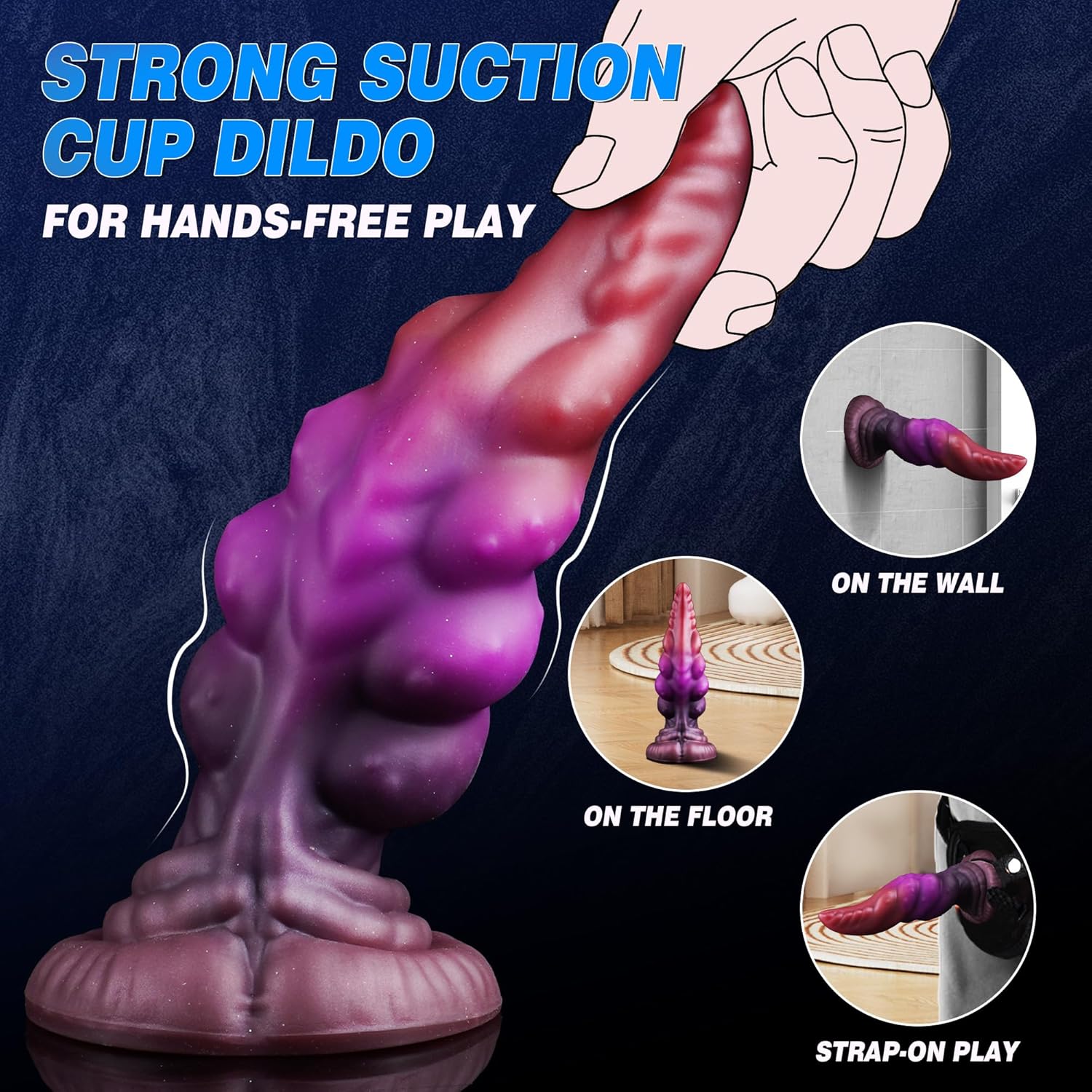 8 Inch Tapered Head Monster Dildo Butt Plug