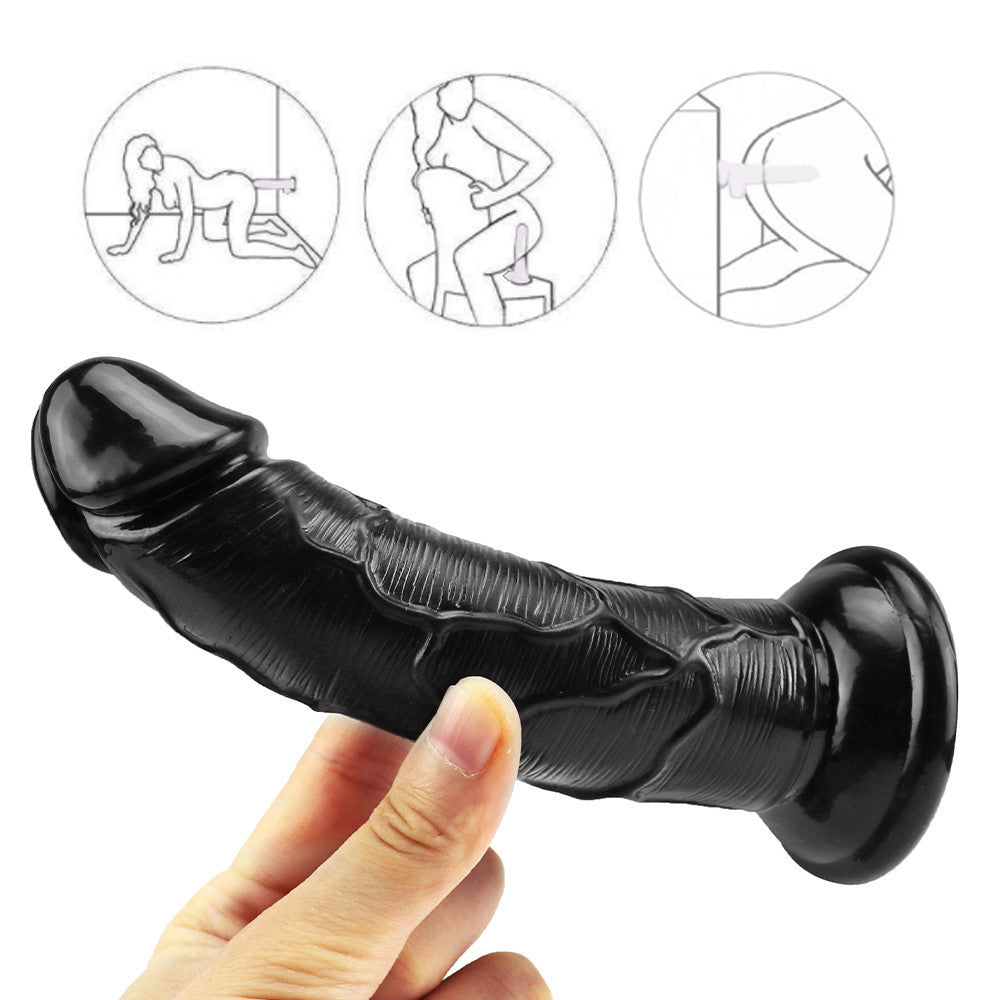 6 Inch Curved Black Small Dildo