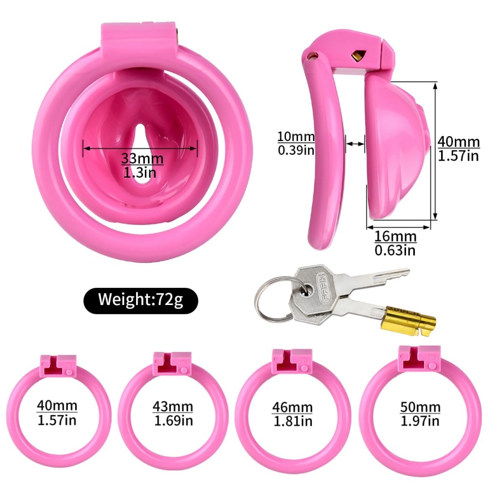 Pink Cute Sissy Chastity Cage
