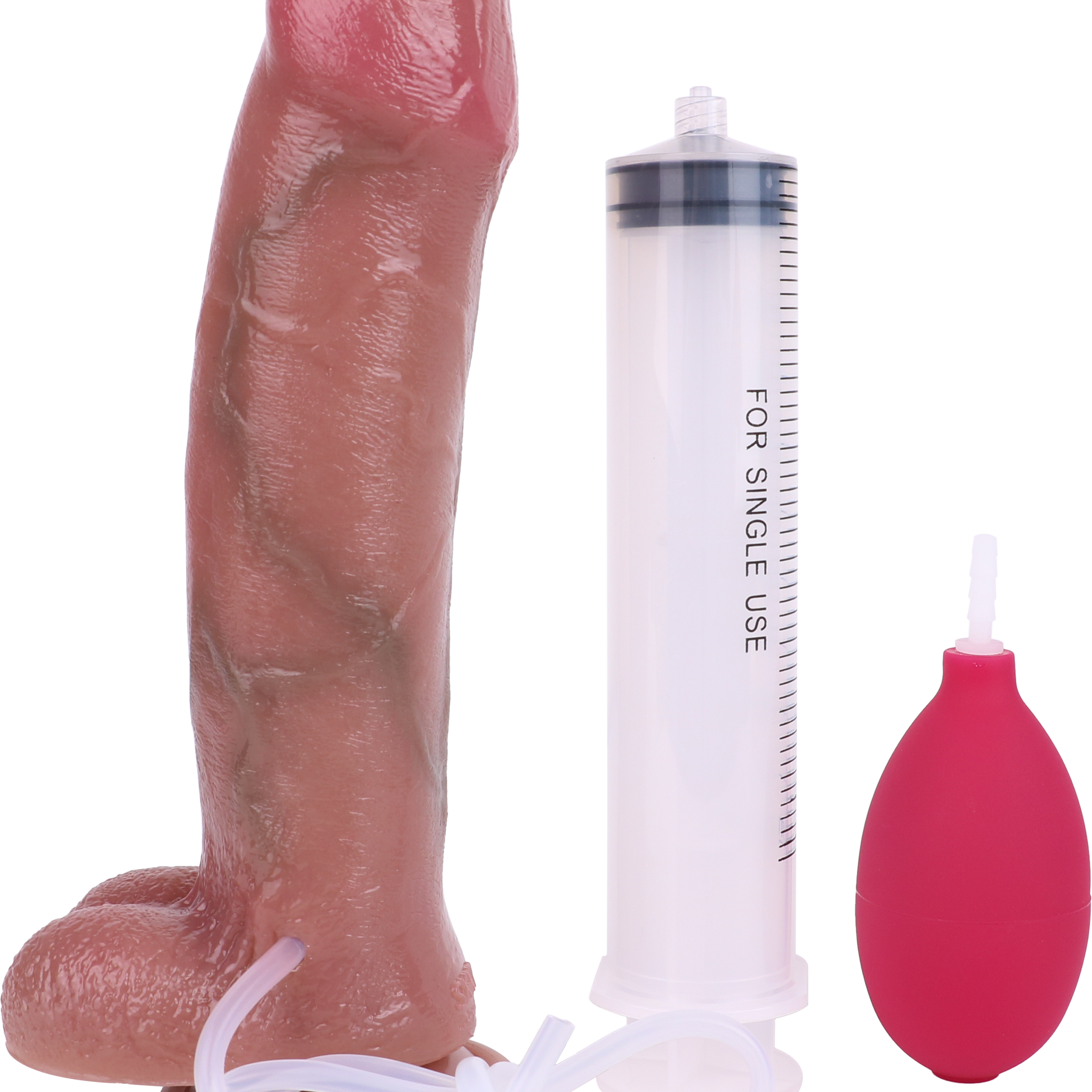 9 Inch Realistic Squirting Dildo With Foreskin