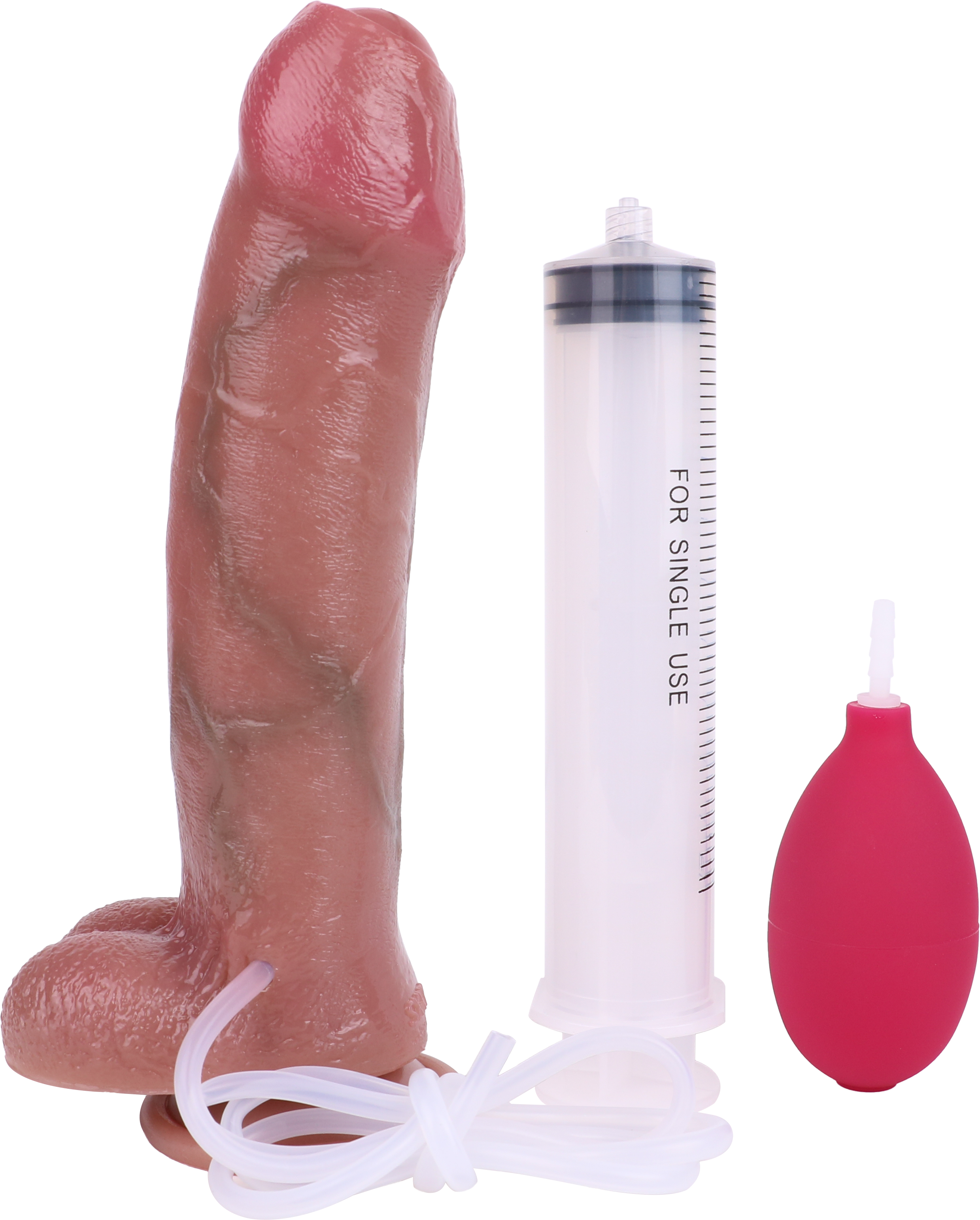 9 Inch Realistic Squirting Dildo With Foreskin