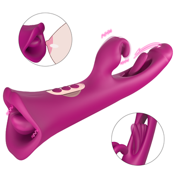 Rose Vibration Licking Slapping Female Toy