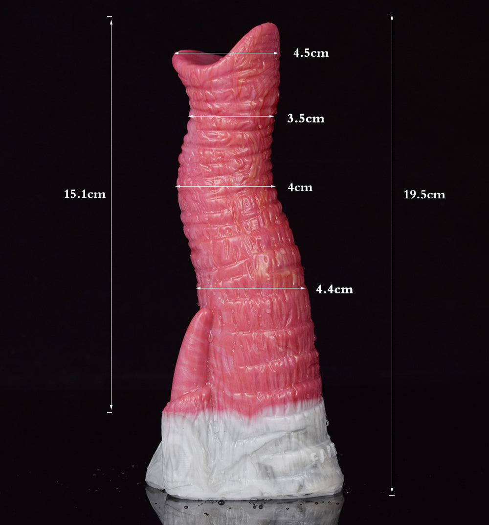7 Inch Pink Curved Elephant Trunk Fantasy Dildo