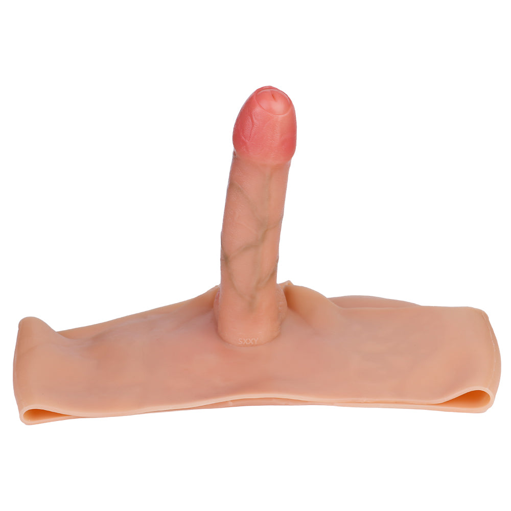 Wearable 8.6 Inch Realistic Uncircumcised Dildo Panties