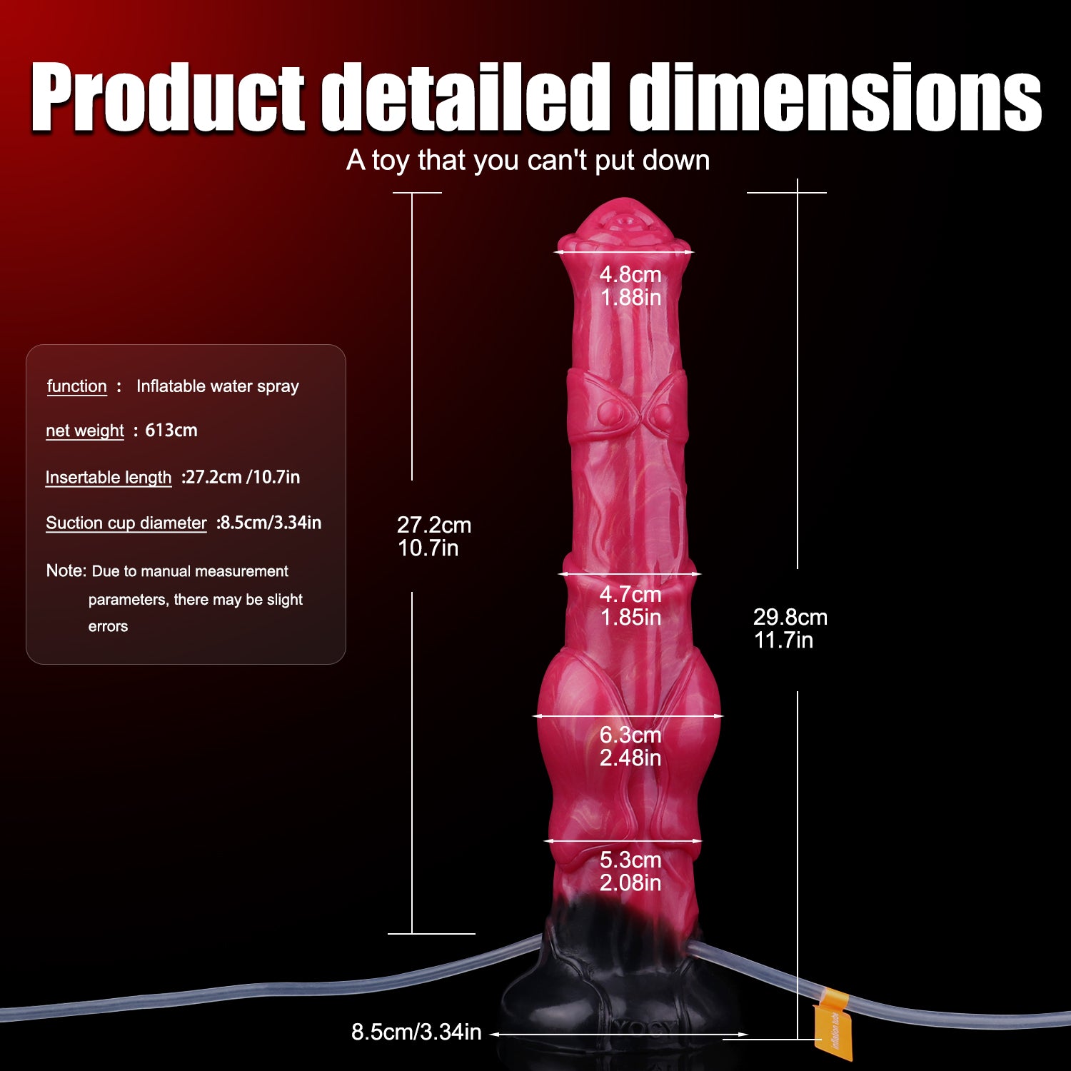 11 Inch Long Red Cock Ejaculating Dildo