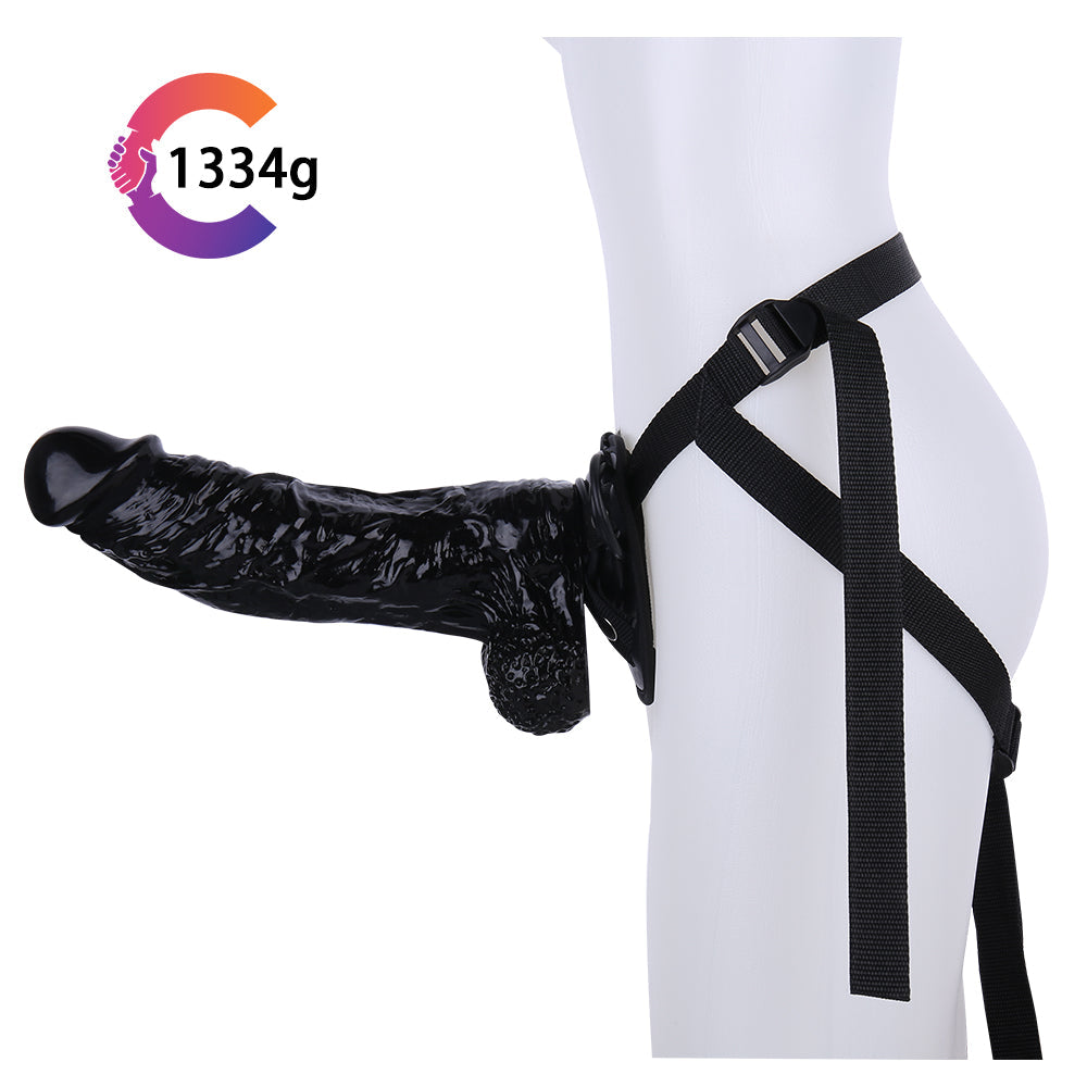 12 Inch Strap On Big Black Dildo