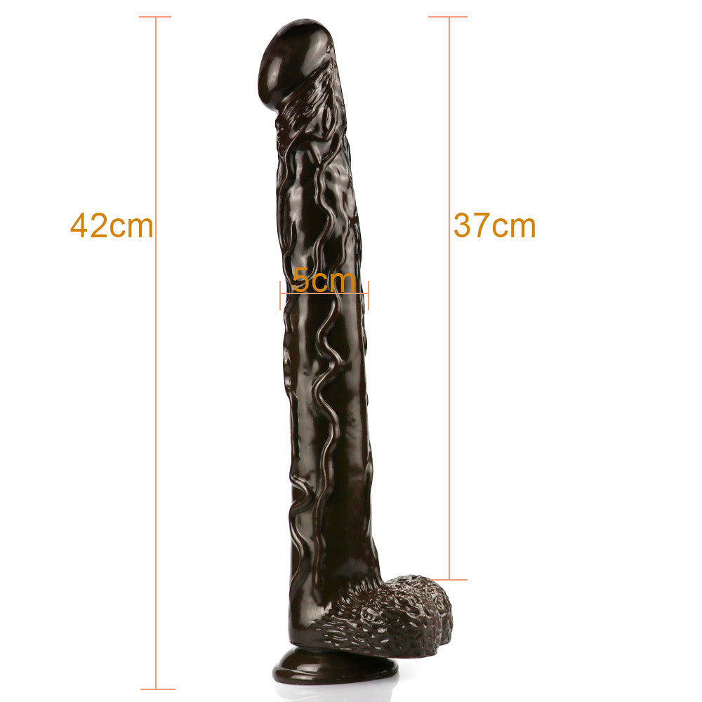 Black Realistic 16 Inch Extra Long Dildo