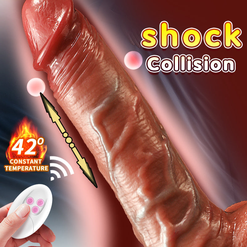 8 Inch Realistic Textured Control Thrusting Dildo