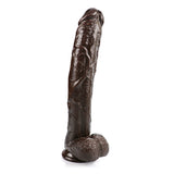 Load image into Gallery viewer, 10 inch crooked mouth coffee dildo