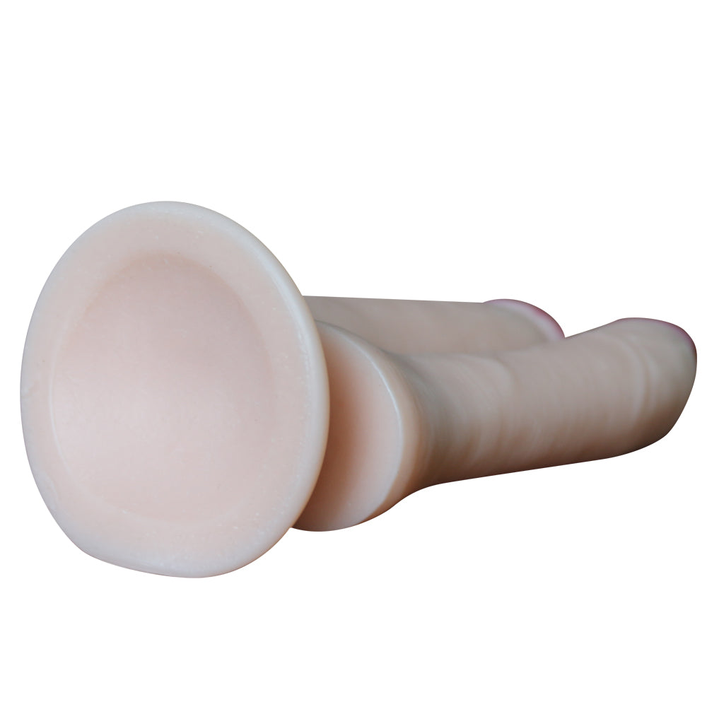7 Inch White Beginner Double Penetration Dildo